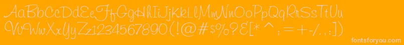 Freehand591Bt Font – Pink Fonts on Orange Background