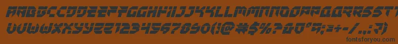 Tokyodrifterlaserital Font – Black Fonts on Brown Background