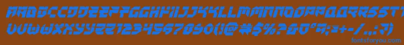 Tokyodrifterlaserital Font – Blue Fonts on Brown Background