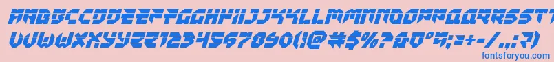 Tokyodrifterlaserital Font – Blue Fonts on Pink Background