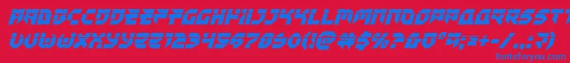 Tokyodrifterlaserital Font – Blue Fonts on Red Background