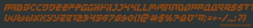 Tokyodrifterlaserital Font – Brown Fonts on Black Background