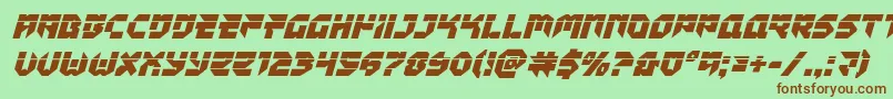 Tokyodrifterlaserital Font – Brown Fonts on Green Background