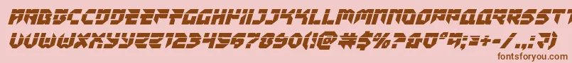 Tokyodrifterlaserital Font – Brown Fonts on Pink Background