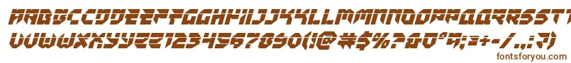 Tokyodrifterlaserital Font – Brown Fonts on White Background