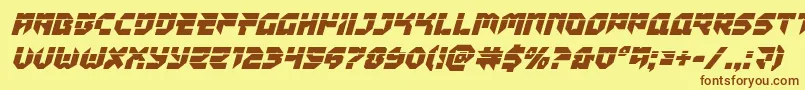 Tokyodrifterlaserital Font – Brown Fonts on Yellow Background