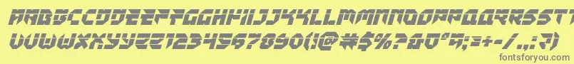 Tokyodrifterlaserital Font – Gray Fonts on Yellow Background