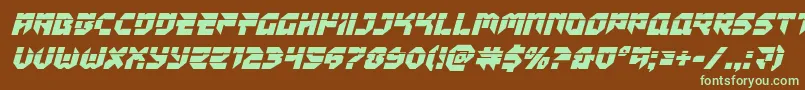 Tokyodrifterlaserital Font – Green Fonts on Brown Background