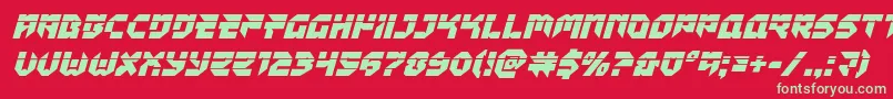 Tokyodrifterlaserital Font – Green Fonts on Red Background