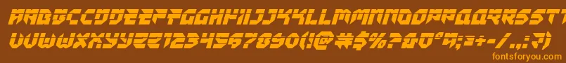 Tokyodrifterlaserital Font – Orange Fonts on Brown Background