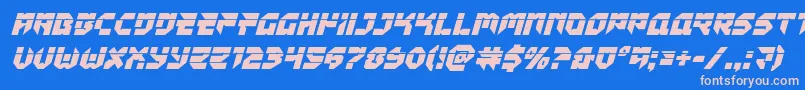 Tokyodrifterlaserital Font – Pink Fonts on Blue Background