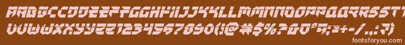 Tokyodrifterlaserital Font – Pink Fonts on Brown Background