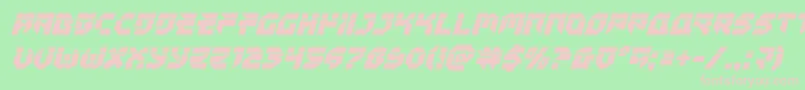 Tokyodrifterlaserital Font – Pink Fonts on Green Background