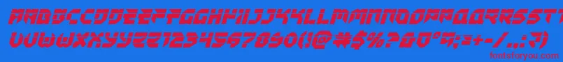 Tokyodrifterlaserital Font – Red Fonts on Blue Background