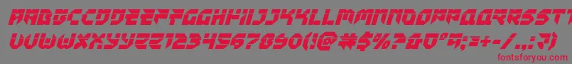 Tokyodrifterlaserital Font – Red Fonts on Gray Background