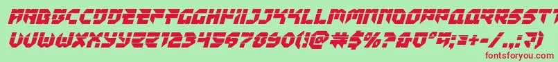 Tokyodrifterlaserital Font – Red Fonts on Green Background