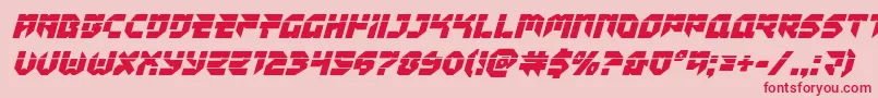 Tokyodrifterlaserital-Schriftart – Rote Schriften auf rosa Hintergrund