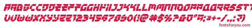 Czcionka Tokyodrifterlaserital – czerwone czcionki