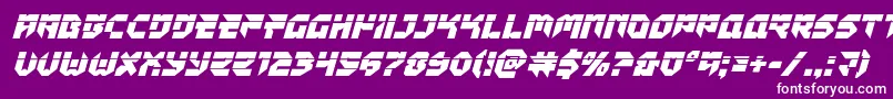 Tokyodrifterlaserital Font – White Fonts on Purple Background