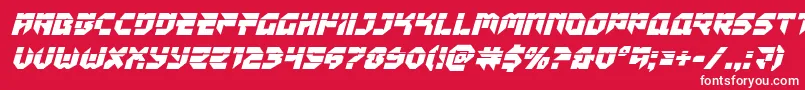 Tokyodrifterlaserital Font – White Fonts on Red Background