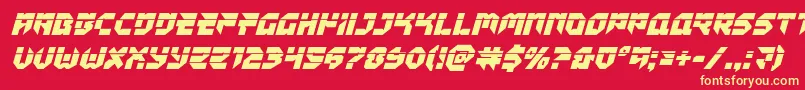 Tokyodrifterlaserital Font – Yellow Fonts on Red Background