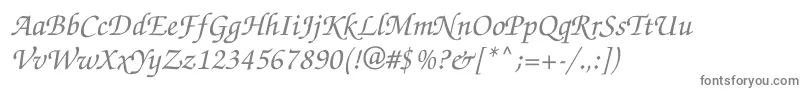Zapfchancerygtt Font – Gray Fonts on White Background