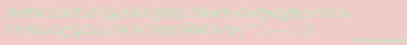 Zapfchancerygtt Font – Green Fonts on Pink Background