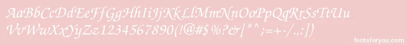Zapfchancerygtt Font – White Fonts on Pink Background