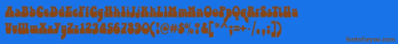 BoyleRegular Font – Brown Fonts on Blue Background