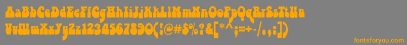 BoyleRegular Font – Orange Fonts on Gray Background