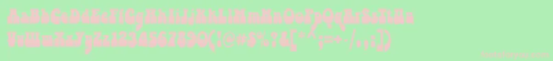 BoyleRegular Font – Pink Fonts on Green Background