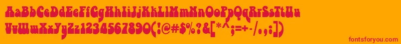 BoyleRegular Font – Red Fonts on Orange Background