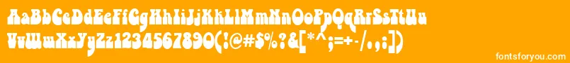 Fonte BoyleRegular – fontes brancas em um fundo laranja