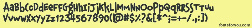 Шрифт PfphatfaceAlternate – чёрные шрифты на жёлтом фоне