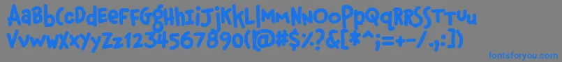 フォントPfphatfaceAlternate – 灰色の背景に青い文字