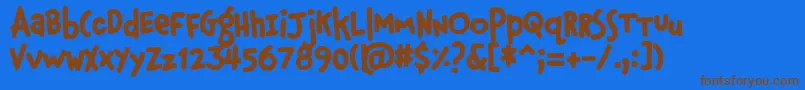 PfphatfaceAlternate Font – Brown Fonts on Blue Background