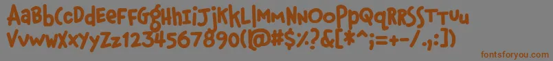 Шрифт PfphatfaceAlternate – коричневые шрифты на сером фоне