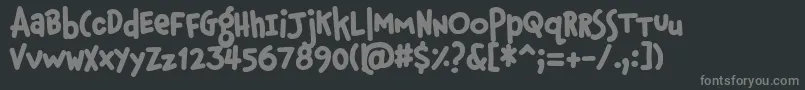 Czcionka PfphatfaceAlternate – szare czcionki na czarnym tle