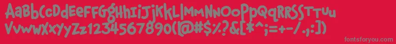 PfphatfaceAlternate Font – Gray Fonts on Red Background