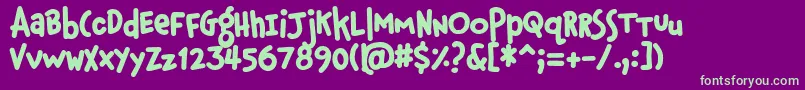 PfphatfaceAlternate Font – Green Fonts on Purple Background