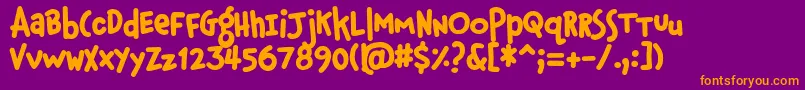 PfphatfaceAlternate Font – Orange Fonts on Purple Background