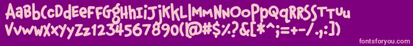 PfphatfaceAlternate Font – Pink Fonts on Purple Background