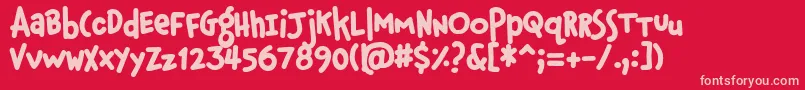PfphatfaceAlternate Font – Pink Fonts on Red Background