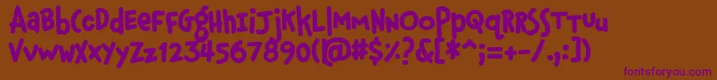 PfphatfaceAlternate Font – Purple Fonts on Brown Background