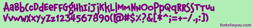 PfphatfaceAlternate Font – Purple Fonts on Green Background