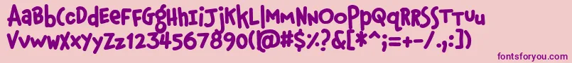 PfphatfaceAlternate Font – Purple Fonts on Pink Background