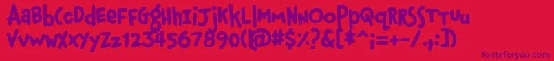 Police PfphatfaceAlternate – polices violettes sur fond rouge