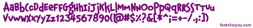 Czcionka PfphatfaceAlternate – fioletowe czcionki