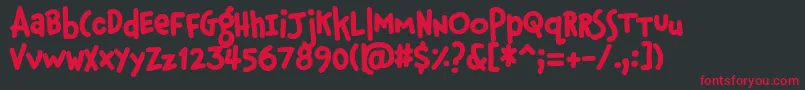PfphatfaceAlternate Font – Red Fonts on Black Background
