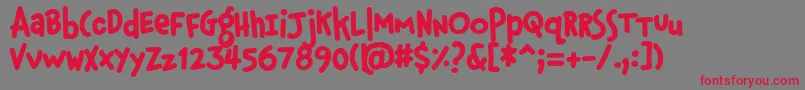 PfphatfaceAlternate Font – Red Fonts on Gray Background